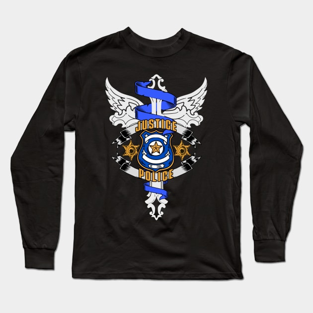 JusticePolice Police officer Long Sleeve T-Shirt by Caskara